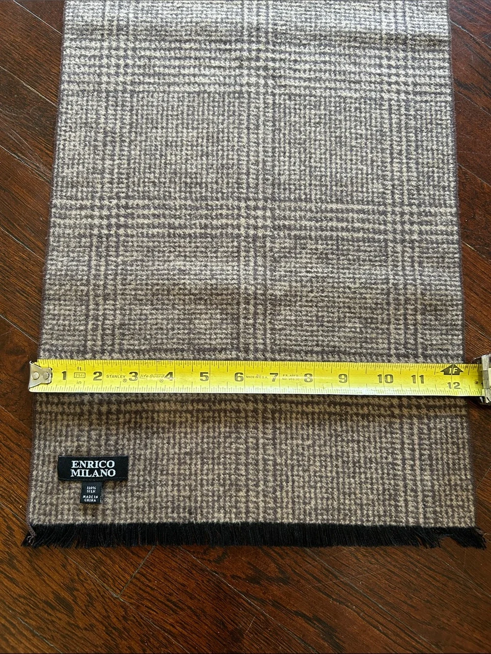 Men's or Women, unisex Brown Silk Scarf